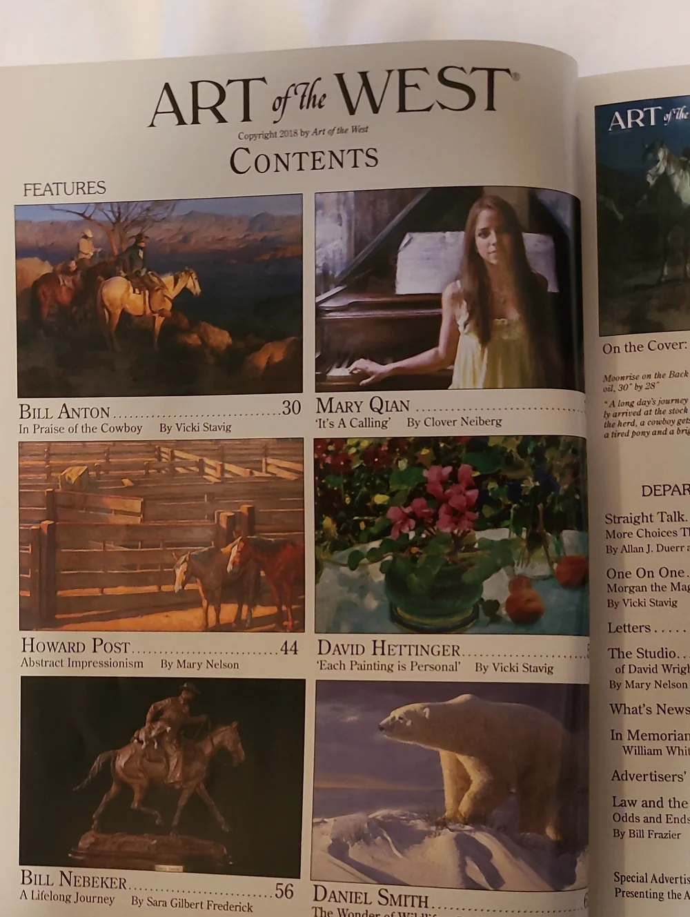 Art Of The West 2 Issues, Beautiful Art & Stories Magazine May Sept 2018